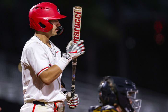 Georgia infielder Kolby Branch (9) during Georgia’s game against Northern Colorado at Foley Field in Athens, Ga., on Saturday, Mar. 9, 2024. (Kari Hodges/UGAAA)